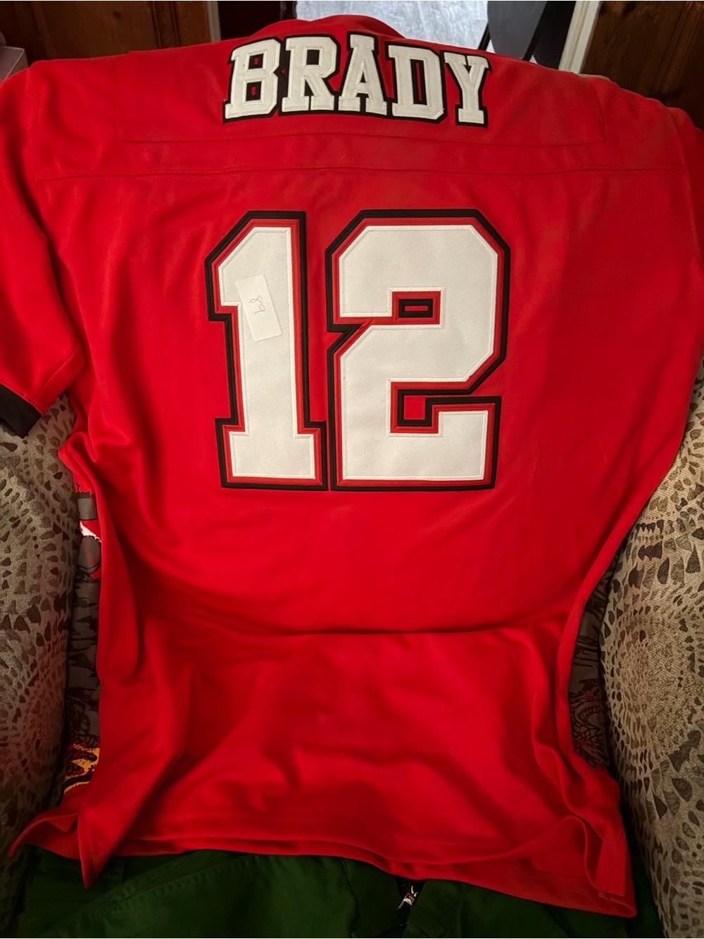 Brady #12 Red Football Jersey